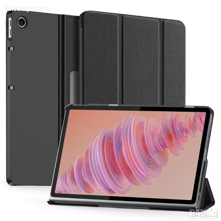 DUX DUCIS Кожен Калъф със Стойка за Lenovo Tab Plus + Протектор, Удароустойчив, Авто събуждане/заспи, снимка 1
