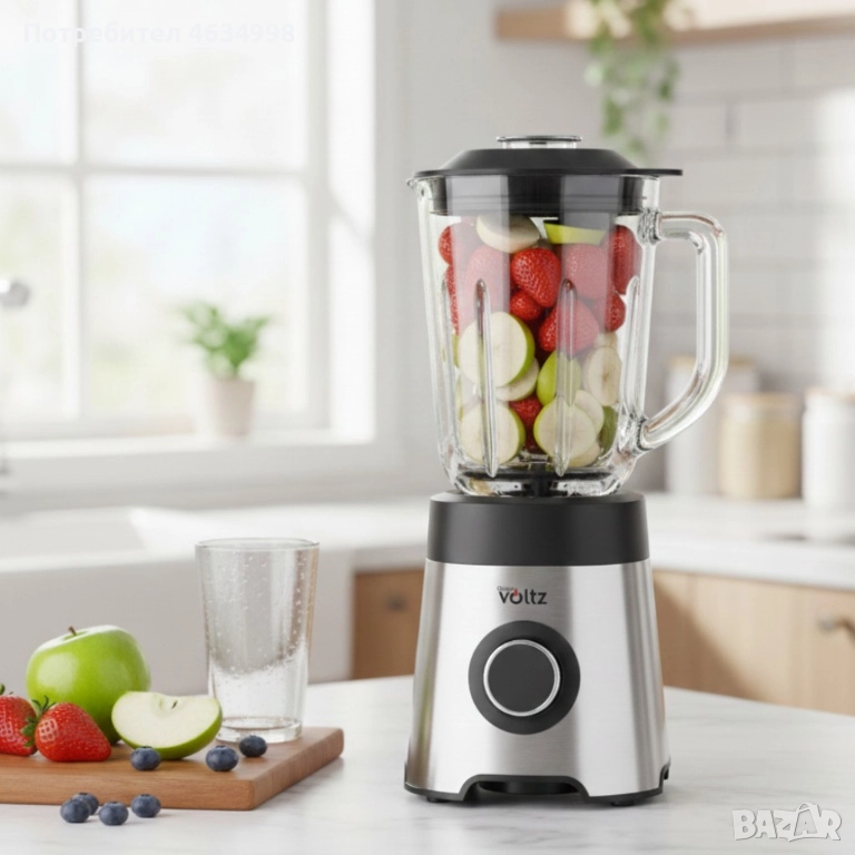 Блендер Oliver Voltz OV51162E 800W – Силна мощност, стъклена кана и надеждност за всеки ден, снимка 1