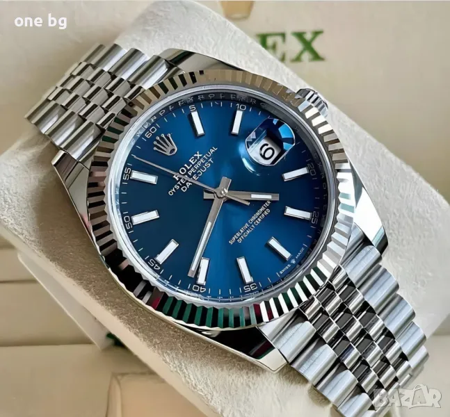 Rolex Datejust Silver blue , снимка 1
