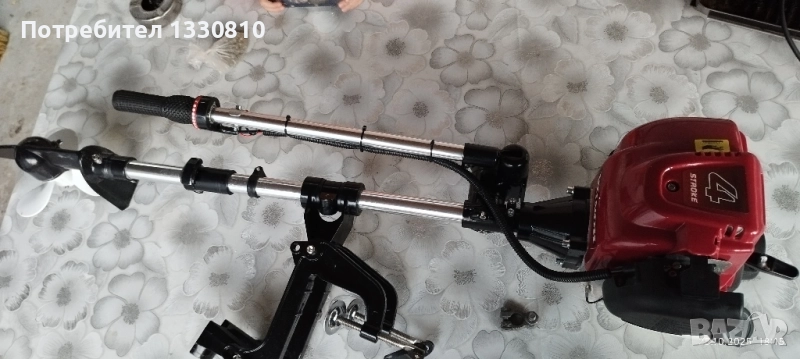 Продавам извън бордов двигател за гумена лодка на 2 излета. , снимка 1