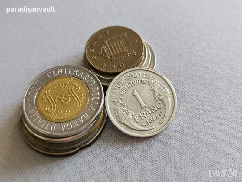 Mонета - Франция - 1 франк | 1944г., снимка 1