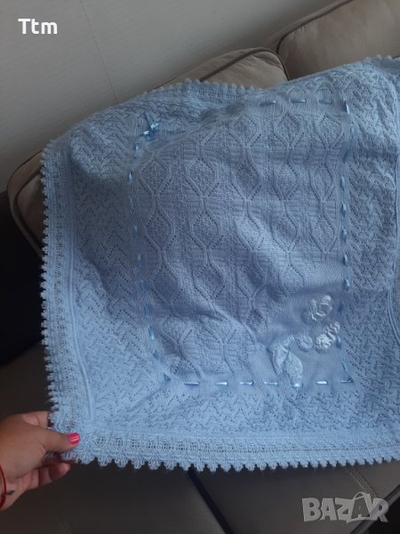 Бебешко плетено зимно одеяло , снимка 1