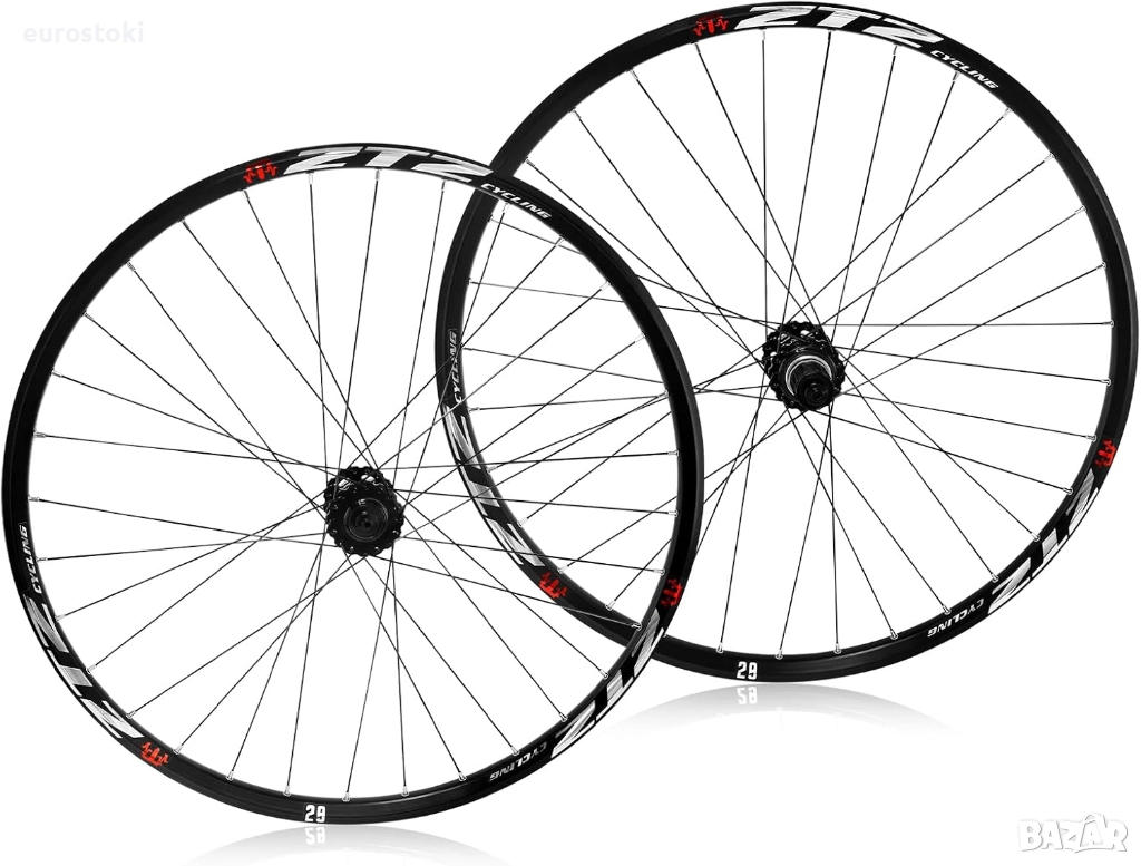 Комплект колела за планински велосипед ZTZ 29", ултралеки 32H алуминиеви джанти с висока якост, снимка 1