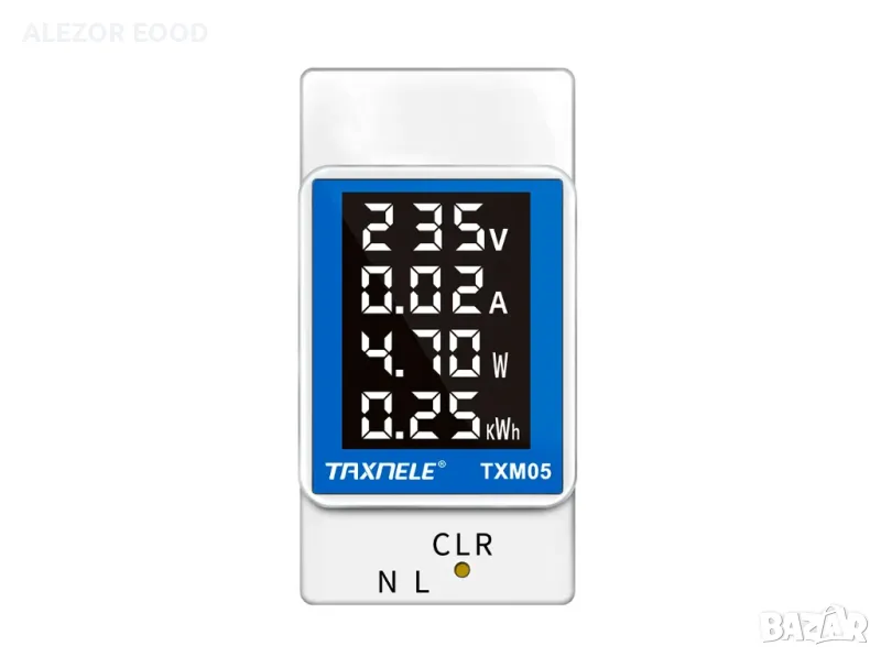 Електромер монофазен 4в1, 100А, 230V, Еднотарифен, KW/h, V, A, Hz 4211, снимка 1