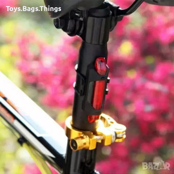 Заден стоп за велосипед с USB, снимка 1