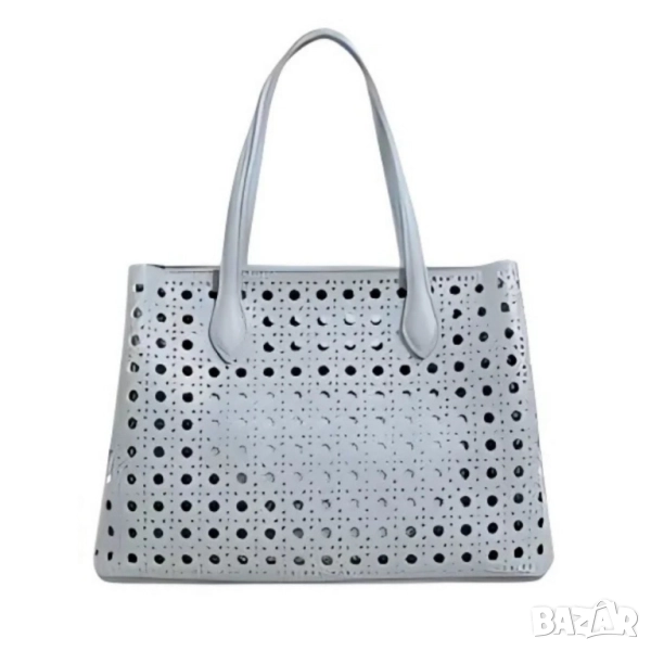 Модерна дамска чанта с перфорация, снимка 1