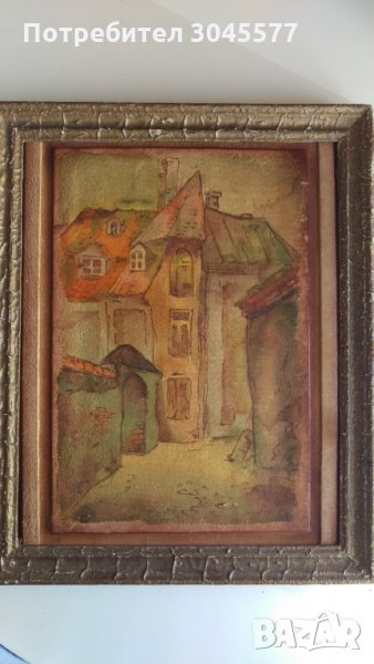 Картина рисувана върху кожата, 1970-1980, снимка 1