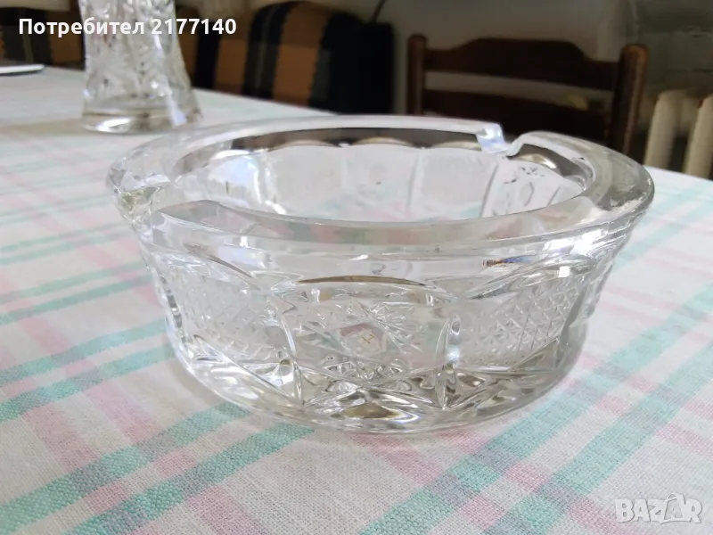 Масивен кристален пепелник серия Ропотамо, снимка 1