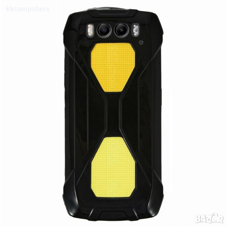 Гъвкав TPU Калъф + Скрийн Протектор за Blackview BV7300 – Прозрачен / Черен, снимка 1