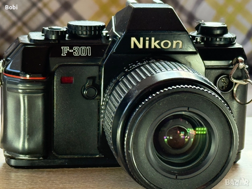Nikon F-301 – аналогов фотоапарат + обектив, снимка 1