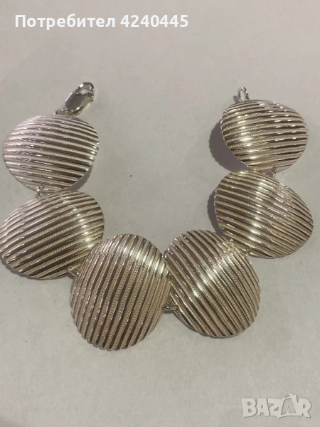 Дамска сребърна гривна, снимка 1