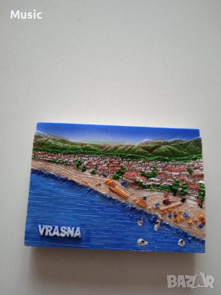 Керамичен магнит за хладилник от Врасна - Гърция, снимка 1