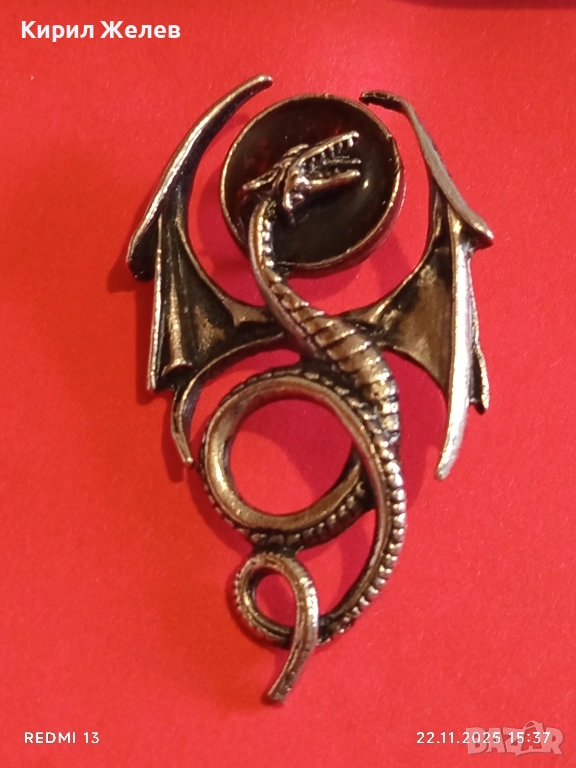 Медальон Whitby Wyrm Alchemy Gothic Dragon 52166, снимка 1