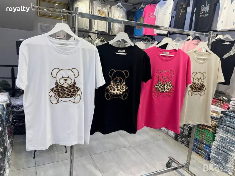 Памучна дамска тениска Teddy Bear , снимка 1