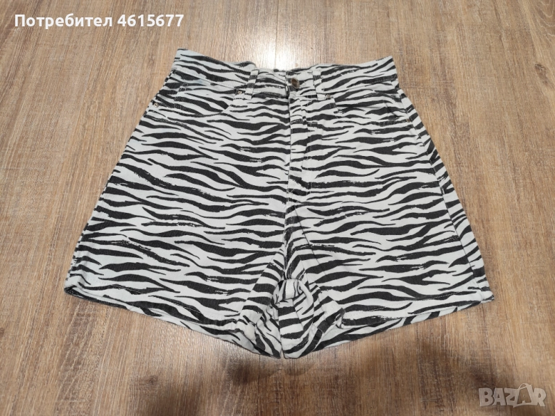 къси дънки с висока талия на Zara, снимка 1