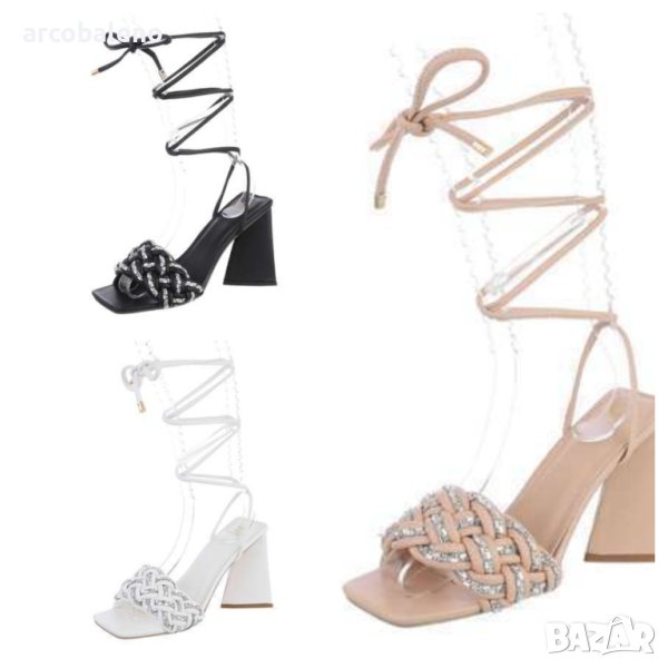Дамски сандали на висок ток, 3цвята , снимка 1