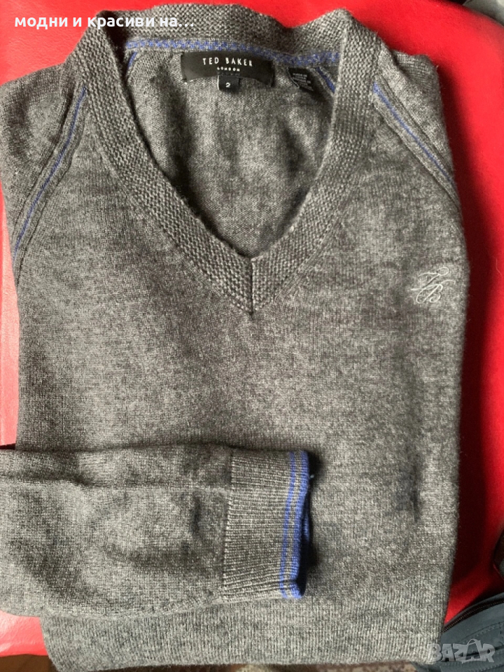 Мъжки пуловер с V-образно деколте Ted Baker, размер 2, снимка 1