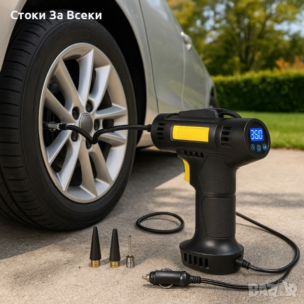 Безжичен дигитален компресор за автомобил - мощен и компактен, снимка 1