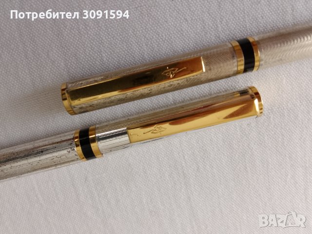 Комплект писалка и химикал със сребърно покритие, снимка 9 - Антикварни и старинни предмети - 42707322
