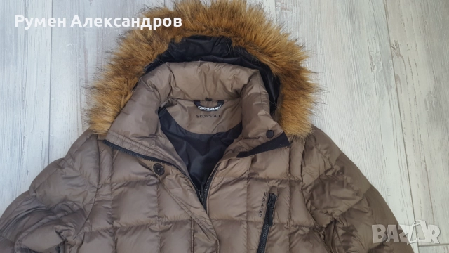 Зимно дълго пухено яке с качулка SKOGSTAD р-р 44-L, снимка 3 - Якета - 51866928