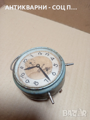 Соц Стар Български Часовник Будилник Родина. , снимка 4 - Антикварни и старинни предмети - 52381694