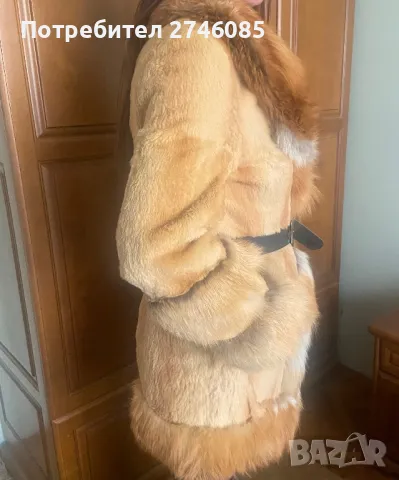 Палто от естествен косъм лисица, снимка 4 - Палта, манта - 49052939