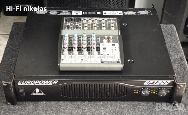 професионално стъпало усилвател миксер мишпулт BEHRINGER EP 1500 XENYX 802 , снимка 1