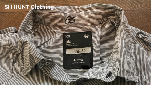 G-Star Raw Shirt размер L / XL оригинална мъжка риза 26-23, снимка 11 - Ризи - 52691188