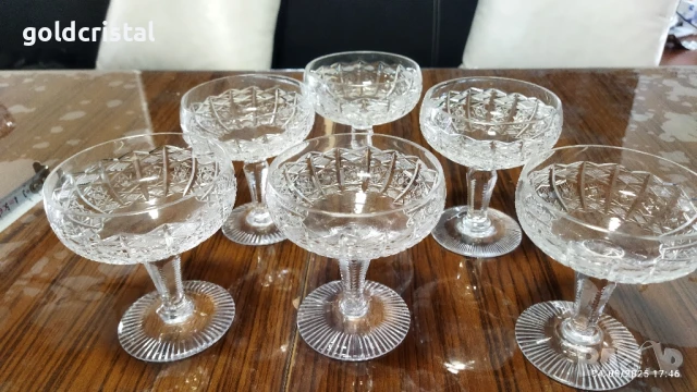 кристални чаши Бохемия , снимка 8 - Антикварни и старинни предмети - 50541244