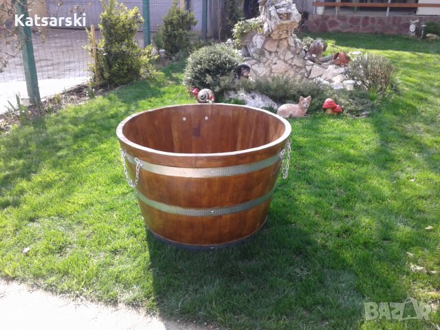 Дървени кашпи,саксий за цветя