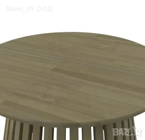 Кръгла градинска маса от акациева дървесина, снимка 3 - Градински мебели, декорация  - 50177407