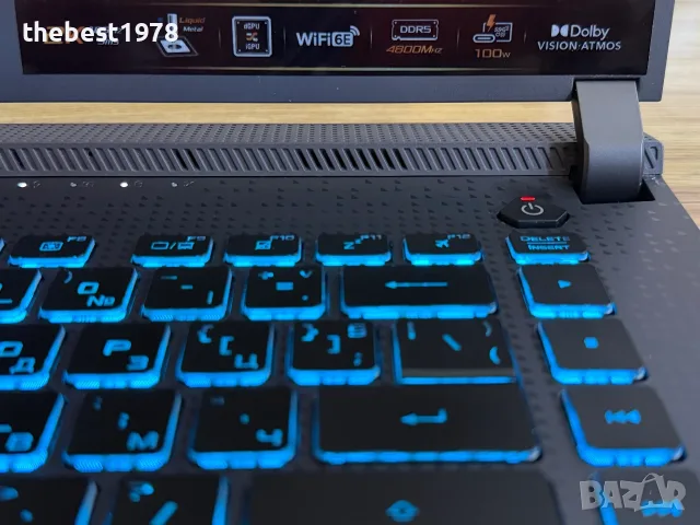 165Hz Asus ROG Strix G15`Ryzen 7-6800H/16GB DDR5/512GB NVMe/RTX 3060/QHD 2560x1440/Бат 8ч, снимка 3 - Лаптопи за игри - 55746418