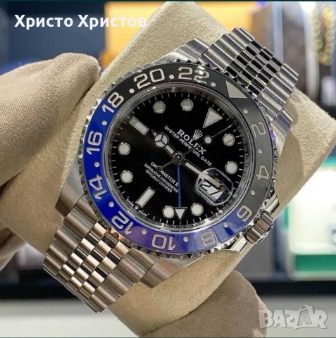 Мъжки луксозен часовник Rolex GMT-MASTER BATMAN , снимка 8 - Мъжки - 41628469