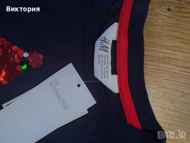 нова коледна блуза за момче 134 размер, снимка 5 - Детски Блузи и туники - 52552536