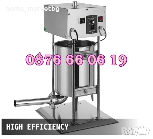 Електрическа пълначка за месо 15 литра с педал, пълначка за кайма, луканки, суджук, снимка 2 - Друго търговско оборудване - 48183951