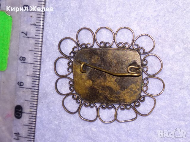СТАРИННА БРОНЗОВА ЕМАЙЛИРАНА ФИЛИГРАННА РЕТРО БРОШКА МАЙСТОРСКА РЪЧНА ИЗРАБОТКА 38680, снимка 16 - Антикварни и старинни предмети - 41622832