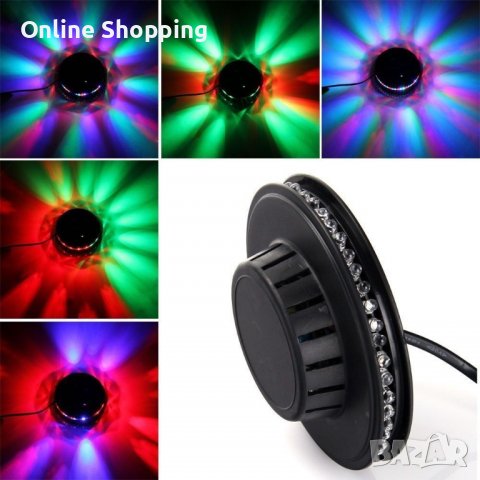 Въртяща се сценична DJ диско, LED лампа 7 цвята, снимка 8 - Външни лампи - 39870264