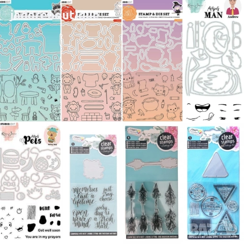 Щанци за изрязване и релеф + силиконови печати различни видове