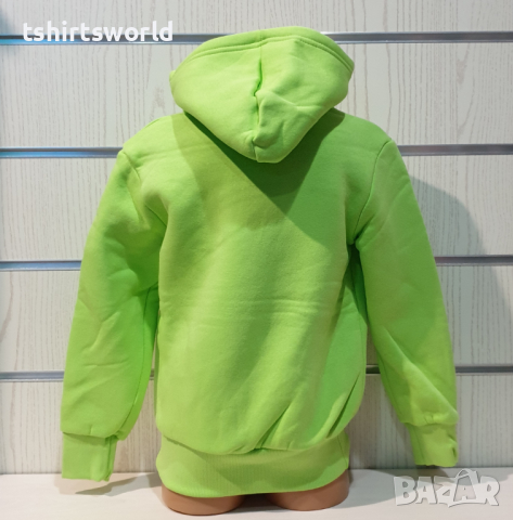 Нов детски суичър в зелен цвят с дигитален печат MINECRAFT, снимка 3 - Детски анцузи и суичери - 36353506