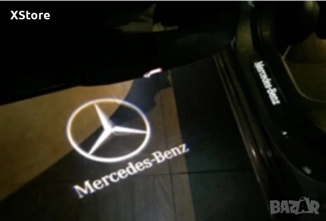 LED лого проектор за врати, 2 бр. M e r c e d e s/ B M W/ V o l k s w a g e n . Работи на батерии, снимка 6 - Аксесоари и консумативи - 52483317