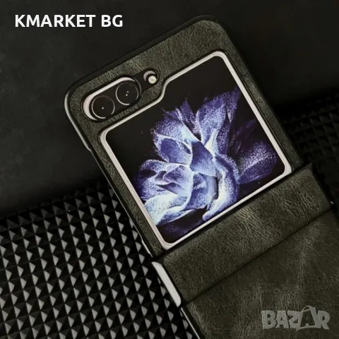 Samsung Galaxy Z Flip5 Crazy Horse Texture Удароустойчив Калъф и Протектор, снимка 6 - Калъфи, кейсове - 48116115