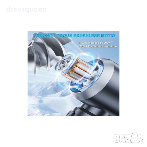 4617 Мощна Безжична Прахосмукачка 16000Pa – Компактен Дизайн с HEPA Филтър за Безупречна Чистота, снимка 6 - Прахосмукачки - 53822030