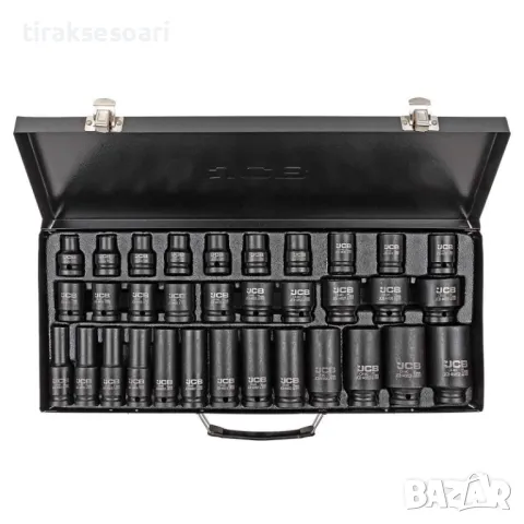 Висок клас JCB Комплект ударни вложки 33 части 1/2" JCB 8-32мм, снимка 3 - Други инструменти - 49350067