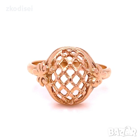 Златен дамски пръстен 2,88гр. размер:55 14кр. проба:585 модел:37038-1