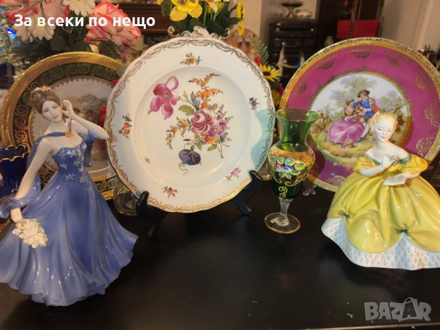 Meissen Germany  забележително плато с производство от 19 век Код P1944, снимка 4 - Други ценни предмети - 53731978