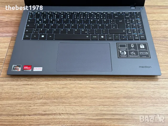 15.6 Medion Avantum`Ryzen 7430U/16GB RAM/256GB SSD/Full HD IPS/Батерия 12ч/Подсветка, снимка 4 - Лаптопи за работа - 56106767