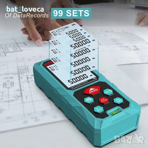 Нов Професионален Лазерен Мерител Kiprim 50м, LCD, Нивелир , снимка 6 - Други инструменти - 53713906