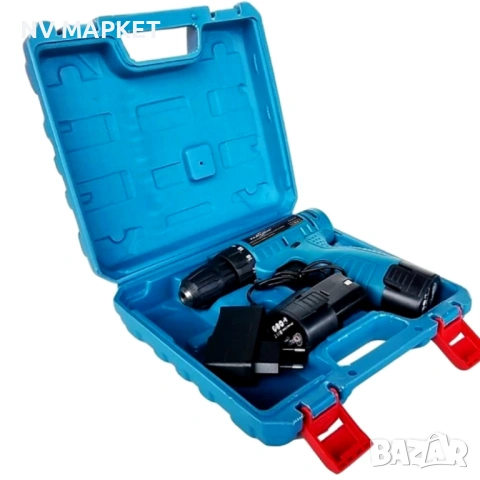 Комплект безжичен винтоверт с Led осветление, батерия и куфар , снимка 3 - Винтоверти - 53836645