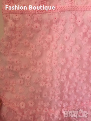 Розова дантелена рокля , снимка 8 - Рокли - 39881671