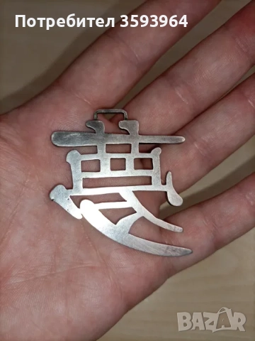 Сребърен йероглиф , снимка 2 - Колиета, медальони, синджири - 51847582
